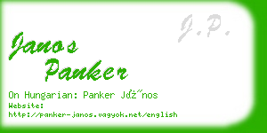 janos panker business card